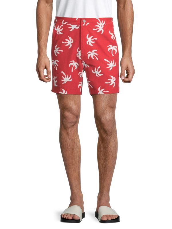 Onia Calder Geo Palm-Print Swim Shorts